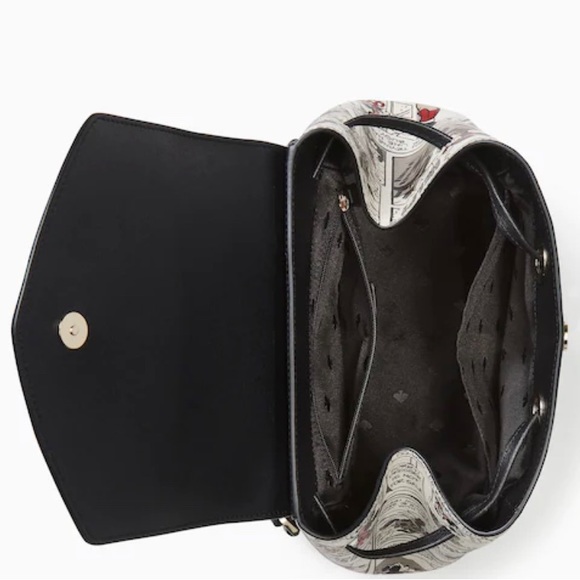 Authentic KATE SPADE SAFFIANO Leather flap Disney Mickey mousse backpack - Picture 6 of 14